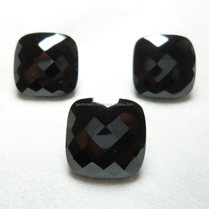 Piedra Preciosa de Ónice Negro Facetada de 8x8 mm, Corte en Tablero de Ajedrez, Varias Formas y Tamaños, Piedra Preciosa Suelta al por Mayor, Ónice Negro Natural Grande - Product Image 1