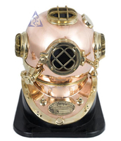 Casque de plongée antique en cuivre et laiton de la Royal Navy, modèle U.S. Navy Mark V, taille réelle 18 pouces, 100% fait main, forme ronde, décoration d'intérieur