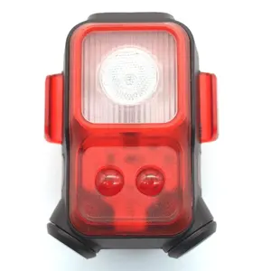 Venda flash luz de bicicleta com laser de led, luz traseira de 7 modos e 2 fechos de linha reta fornecer segurança andar de bicicleta à noite