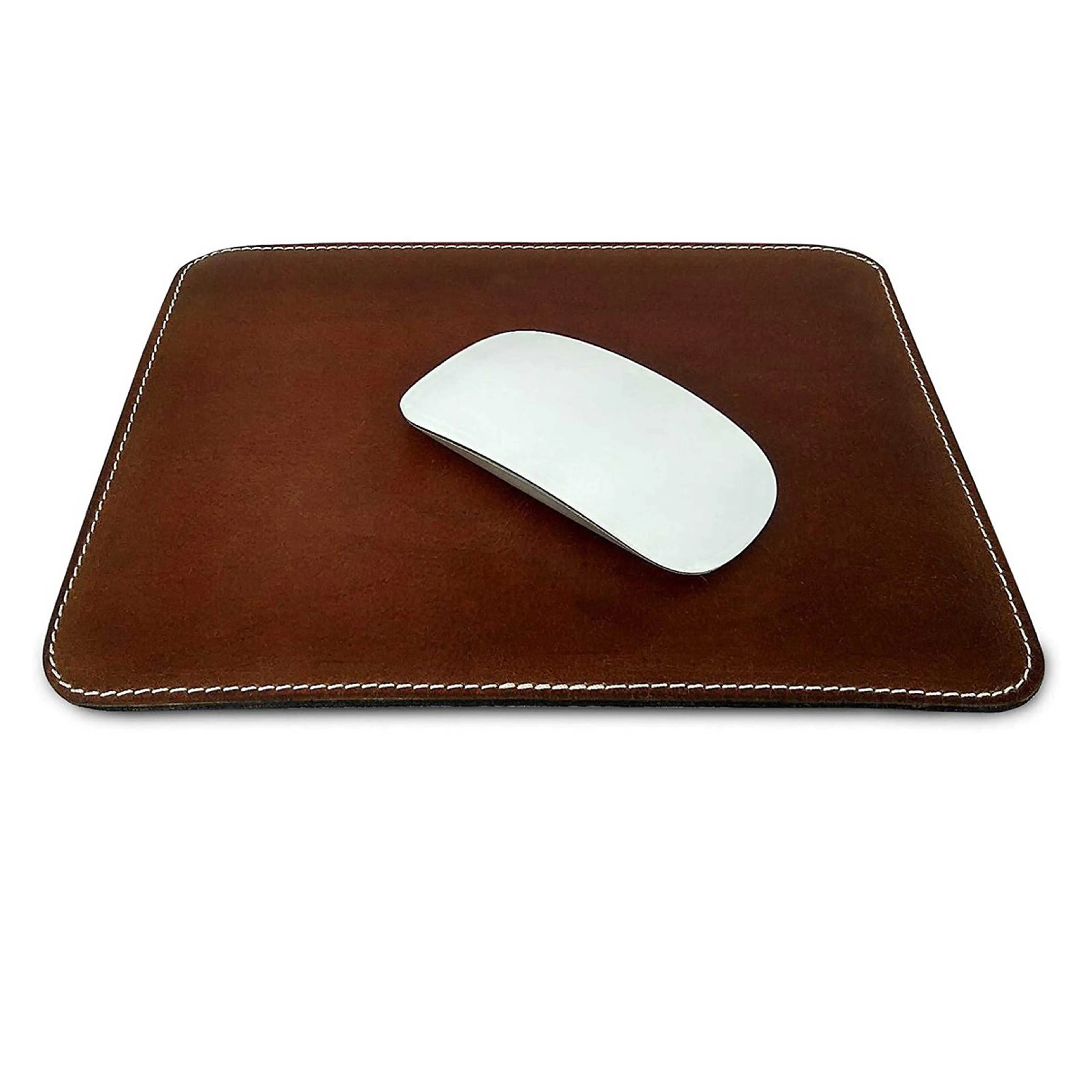 HANDMADE PERSONLIZED CUSTOM LEATHER MOUSE PAD FOR OFFICE AND HOUSE WITH YOUR NAME AND LOGO
