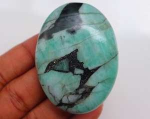 สบู่หินปาล์มทำมือคุณภาพสูง หินคริสตัลมรกตธรรมชาติ หินอาเกต คุณภาพพรีเมียม สำหรับบำบัดรักษาและเป็นเครื่องรางนำโชค - Product Image 4