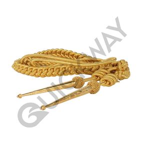 Custom Gold Uniform Ceremonial Aiguillette With Gold Metal Two Tips and Lowest Price Sale in Pakistan - Product Image 1