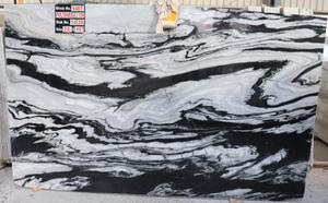 Diseño industrial Estilo Panda Mármol blanco Losas grandes Acabado de superficie pulida - Product Image 6