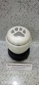 BRASSWORLD INDIA White Pearl Pet Cremation Urn Juego de dos suministros funerarios Premium - Product Image 3