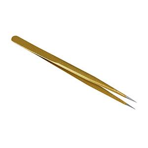 Pince à épiler d'extension de cils de qualité professionnelle durable conception de coupe de coeur avec des embouts en micro-fibre poignée en acier inoxydable - Product Image 1