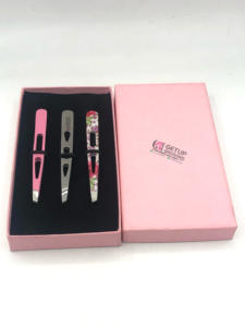 Nuevo estilo, el mejor producto, pinzas para cejas de diferentes estilos, Punta plateada de acero inoxidable con su propio logotipo personalizado, instrumentos de belleza - Product Image 3