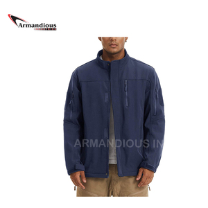 High Quality Wholesale Thick Zip <b>Men</b> Winter <b>Jackets</b> Custom <b>Men</b> Outdoor <b>Soft</b> <b>Shell</b> <b>Jackets</b> Without Hood - Product Image 3