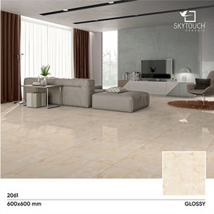 กระเบื้องปูพื้นลายชนบทกันลื่น ขนาด 600*600 สีเบจทอง ทนทานต่อการสึกหรอ ผู้ผลิตชั้นนำในอินเดีย - Product Image 5