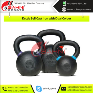 Dual Color Cast Iron Kettlebell <b>Strength</b> <b>Training</b> Cast Iron Kettlebell Heavy Duty Cast Iron Kettlebell - Product Image 2