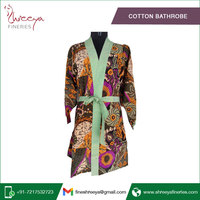 Peignoir à col en V 100% coton avec fermeture à cordon de serrage à demi-manches Ensemble de peignoirs à longueur de genou pour spa Été Hiver Printemps