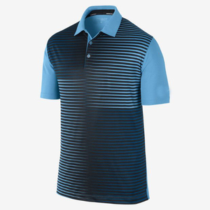 Polo Deportivo a Rayas para Hombre, Manga Corta, Secado Rápido, Tejido de Punto, 100% Poliéster, Diseño con Patrón Azul Marino y Blanco - Product Image 5