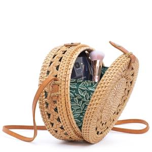 Bolso de hombro de ratán trenzado, encantador, tejido de Vietnam, venta al por mayor - Product Image 3