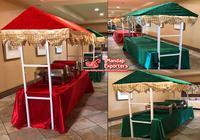 Auvent de stand alimentaire traditionnel indien en bois de teck pour mariage, couleur personnalisable, détachable, pour la décoration aux États-Unis