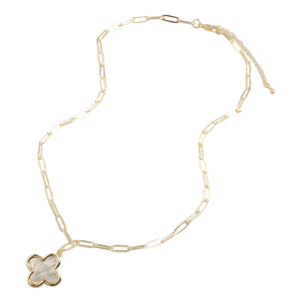 Corrente para paperclipe, corrente joias banhadas a ouro colar feminino pingente de pérola * a5752gm