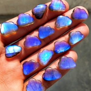 Gema suelta natural en forma de cabujón |   Cabujones de Labradorita, Ojo de Tigre y Cuarzo Lemuriano |   Piedras Preciosas de Alta Calidad para la Fabricación de Joyas - Product Image 6