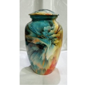 Urna de cremación de Metal azul colibrí, nicho de Casa de 220 pulgadas cúbicas para exhibir cenizas de adultos, suministros funerarios - Product Image 3