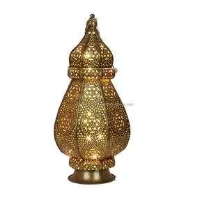 Linterna decorativa de Metal para boda, farol hecho a mano árabe, promoción, precio bajo