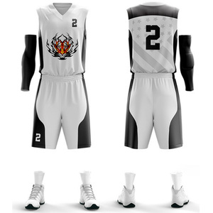 Uniformes de baloncesto de alta calidad, diseño personalizado, 100% poliéster, logo de sarga, venta al por mayor - Product Image 4