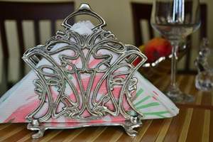 Porte-serviettes en Aluminium design moderne, pour la maison et les restaurants, de couleur argent - Product Image 2