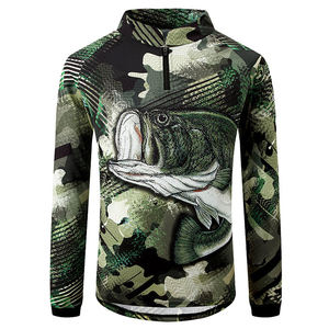 Maillot de pêche à manches longues, vêtements de pêche en Polyester avec impression personnalisée par sublimation, séchage rapide, style uniforme, expédition par dhl - Product Image 2