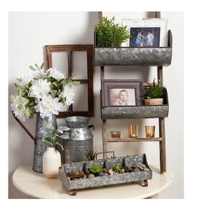 Handmade Rectangle Galvanized Tool Caddy Tray Ideal for Home and Kitchenware Stylish Flatware and Dinnerware Organizer - Product Image 4