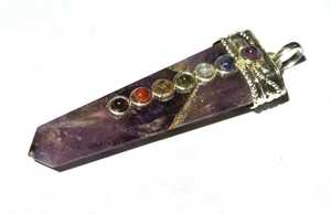Best Quality Flat Pencil <b>Amethyst</b> <b>Pendants</b> Semi-Precious Crystal Healing Stones Wholesale Sale - Product Image 2