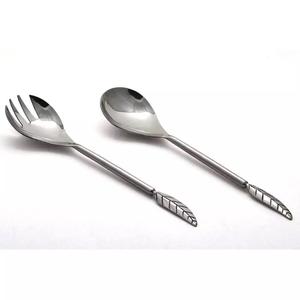 Serveur à salade ou cuillères fabriqué en acier inoxydable, outil de cuisine de bonne qualité, vaisselle de service - Product Image 5