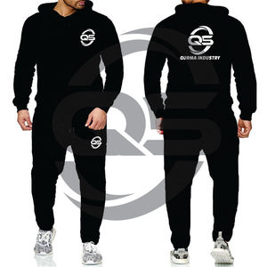 Ensemble de vêtements 2 pièces pour garçons de couleur unie pull à capuche en polaire et bas actif-pour le sport et le jeu - Product Image 3