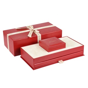 Logo personalizzato Rosso in pelle Speciale plastica del Regalo Dei Monili Box Set per la Proposta - Product Image 4