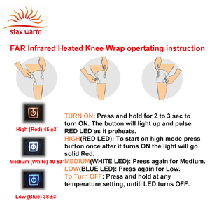 Batterie Rechargeable Portable 3.7V, genouillère chauffante électrique, Support avec 3 réglages de chaleur pour soulager la douleur de l'arthrite - Product Image 6