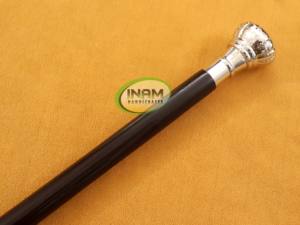 Bastón de madera hecho a mano de calidad superior con hermoso mango dorado de latón/bastones de madera con mango de perilla de latón - Product Image 3