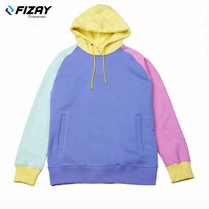 Street Wear Customise Logo Sublimation Split Colour Design Patch <b>Work</b> Multi Colour Blocks <b>Men's</b> Casual Pull Over <b>Hoodies</b> - Product Image 5