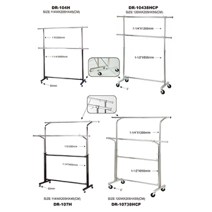 casters rotating clothes rail clothing display - Product Image 5