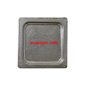 Assiette décorative en cuivre martelé, faite à la main, vente en gros, dessous de table, vaisselle design créatif - Product Image 5
