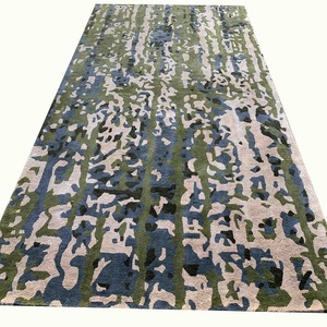 Doux Bambou Soie Abstrait Abrash Rembourré Salon Chambre Maison Hôtel Projets À La Main Tapis Tapis Tapis Entrepôt - Product Image 1