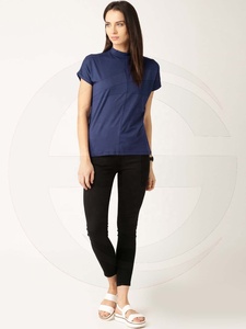 Camiseta de la mejor calidad para mujer, ropa con logotipo personalizado al por mayor, cuello redondo, en blanco, de primera clase - Product Image 4