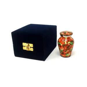 Urnas de cremación conmemorativas de varios colores de estilo europeo, metal de latón/aluminio para almacenamiento de cenizas de mascotas para funerales - Product Image 4