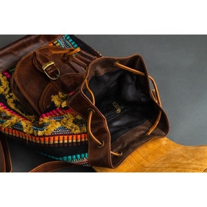 LW Handcrafted Genuine Leather High Quality <b>Backpack</b> Unisex Trending <b>Backpack</b> Multi Color Different <b>Compartment</b> - Product Image 3