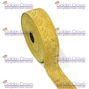 Tresse de garniture de gallon de vêtement en mylar d'or en gros | Tresse d'or uniforme de sécurité personnalisée | tresse - Product Image 4
