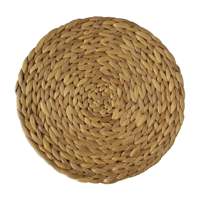 Napperons classiques ronds en jacinthe d'eau tressée, écologiques, pour une décoration rustique de table de salle à manger, indispensables pour les hôtels