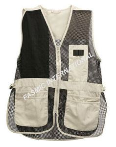 Gilet de tir d'argile avec poches à cartouche de balle Gilet de tir en argile en maille arrière avec logo personnalisé - Product Image 3