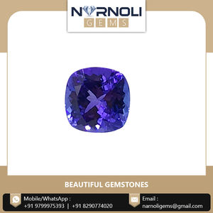 Excellent Quality 1.72 Carat Tanzanite Cushion Faceted Blue Gemstone With 100% Natural Color with Custom Edge Cutting Available - Product Image 3