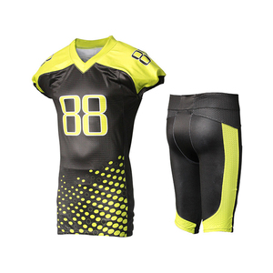 Uniforme de football américain de haute qualité avec logo personnalisé manches courtes respirant grande taille couleurs et tailles personnalisées pour l'entraînement - Product Image 6