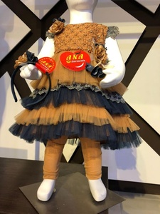 Free-Style New Collections Pink <b>Satin</b> Frock Heirbend Flower Cotton <b>Dress</b> for Children for Spring <b>Wedding</b> Party for Newborns - Product Image 5