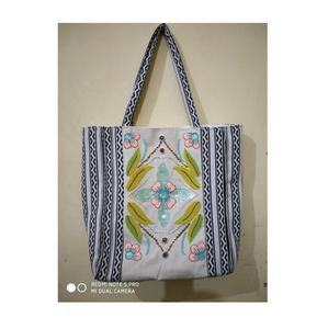 Bolso de Hombro de Moda para Mujer, de Uso Diario, Ligero, de Tela de Algodón, con Bordado de Hilo, para Fiestas Nocturnas y Compras - Product Image 2