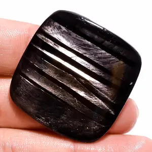 Gemma di pietra mobile di iperstene naturale Cabochon forma nera iperstene gemma in tutte le dimensioni pietre preziose di guarigione