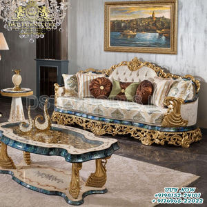 Ensemble de canapés moderne au look majestueux unique pour le salon, artisanat indien, bois de teck sculpté à la main, durable, taille personnalisée - Product Image 2