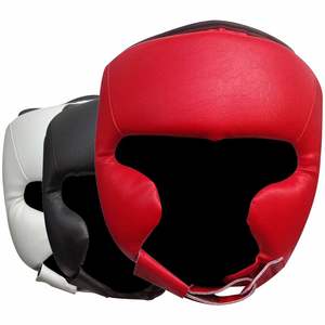 Protector de cabeza de boxeo profesional con logotipo personalizado, transpirable, cuero PU, entrenamiento de Taekwondo MMA, embalaje de bolsa de polietileno de Color personalizado - Product Image 2