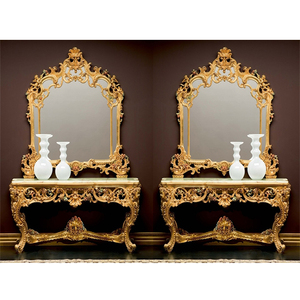 Table console moderne sculptée antique, bois traité, taille personnalisée, luxe, réduction sur les articles pour la maison - Product Image 1