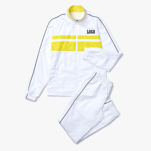 Latest Design Men's Zipper Sweatshirt Hoodie With Stripped Track Pants Sports Tracksuit Set With Your Own Logo - Product Image 4